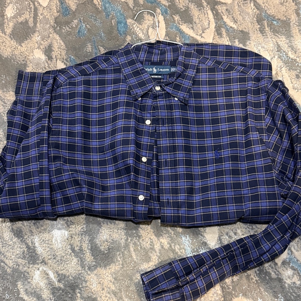 Polo by Ralph Lauren Blue and Purple Checkered Shirt